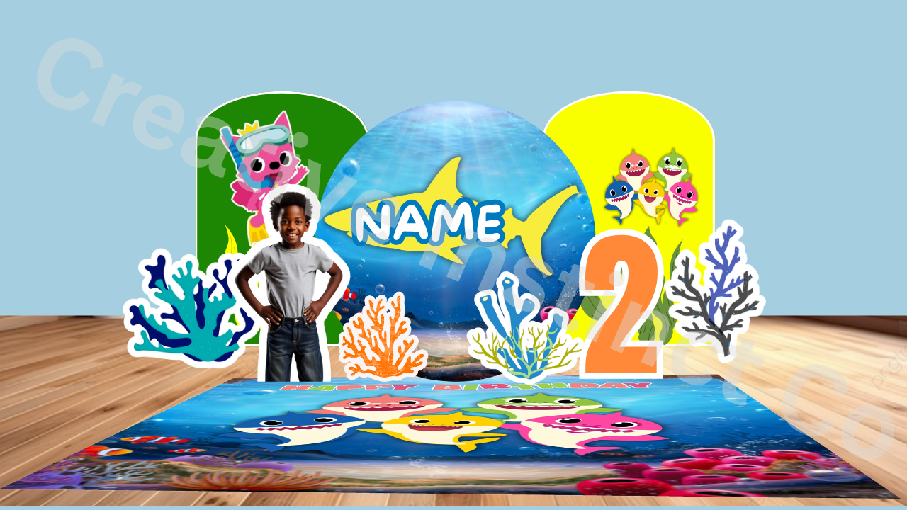 Baby Shark Party Templates Full Kit (CANVA REQUIRED)