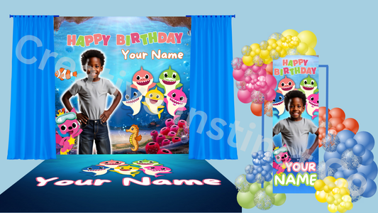 Baby Shark Party Templates Full Kit (CANVA REQUIRED)